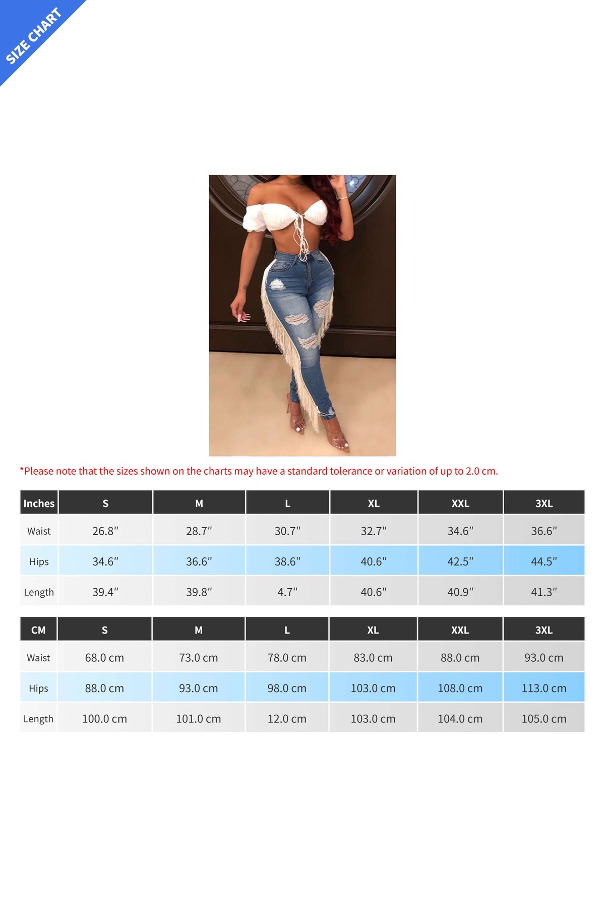 High-Rise Fringe Trim Distressed Skinny Jeans