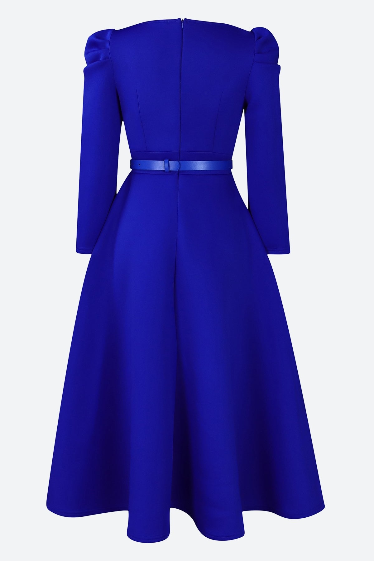 Puff Sleeve Elegant Pleated A-Line Dress