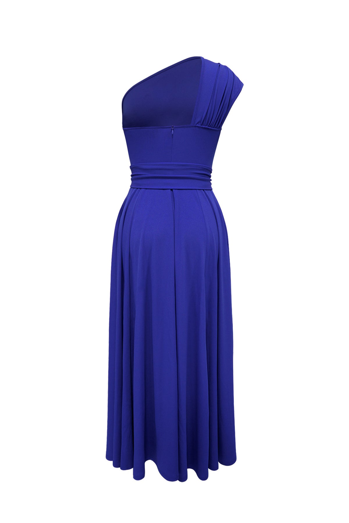 Elegant One-Shoulder A-Line Midi Dress