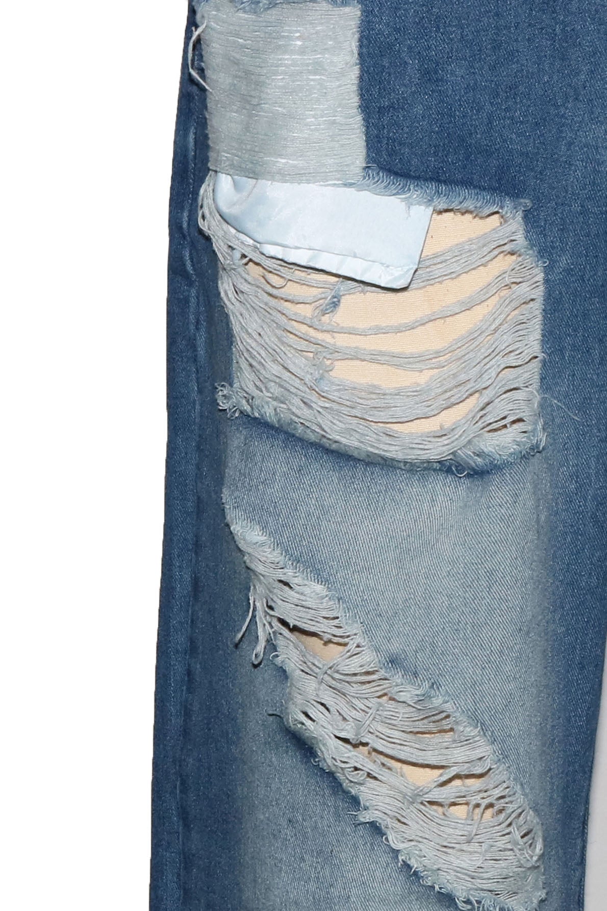 Distressed Wide-Leg Jeans
