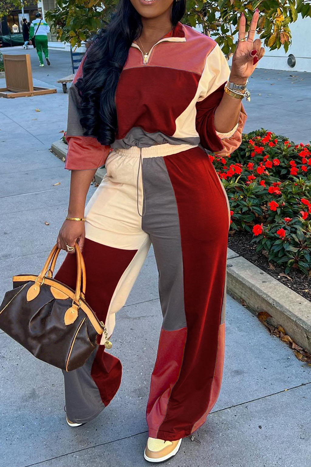 Color-Block Waist-Cinching Sets