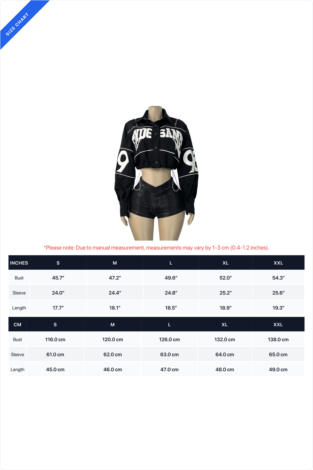 Letter-Embroidered Cropped Drawstring Jacket