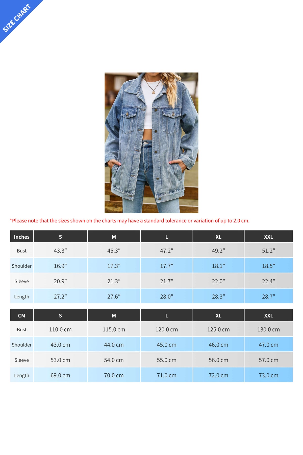 Trendy Women's Button-Up Denim Jacket