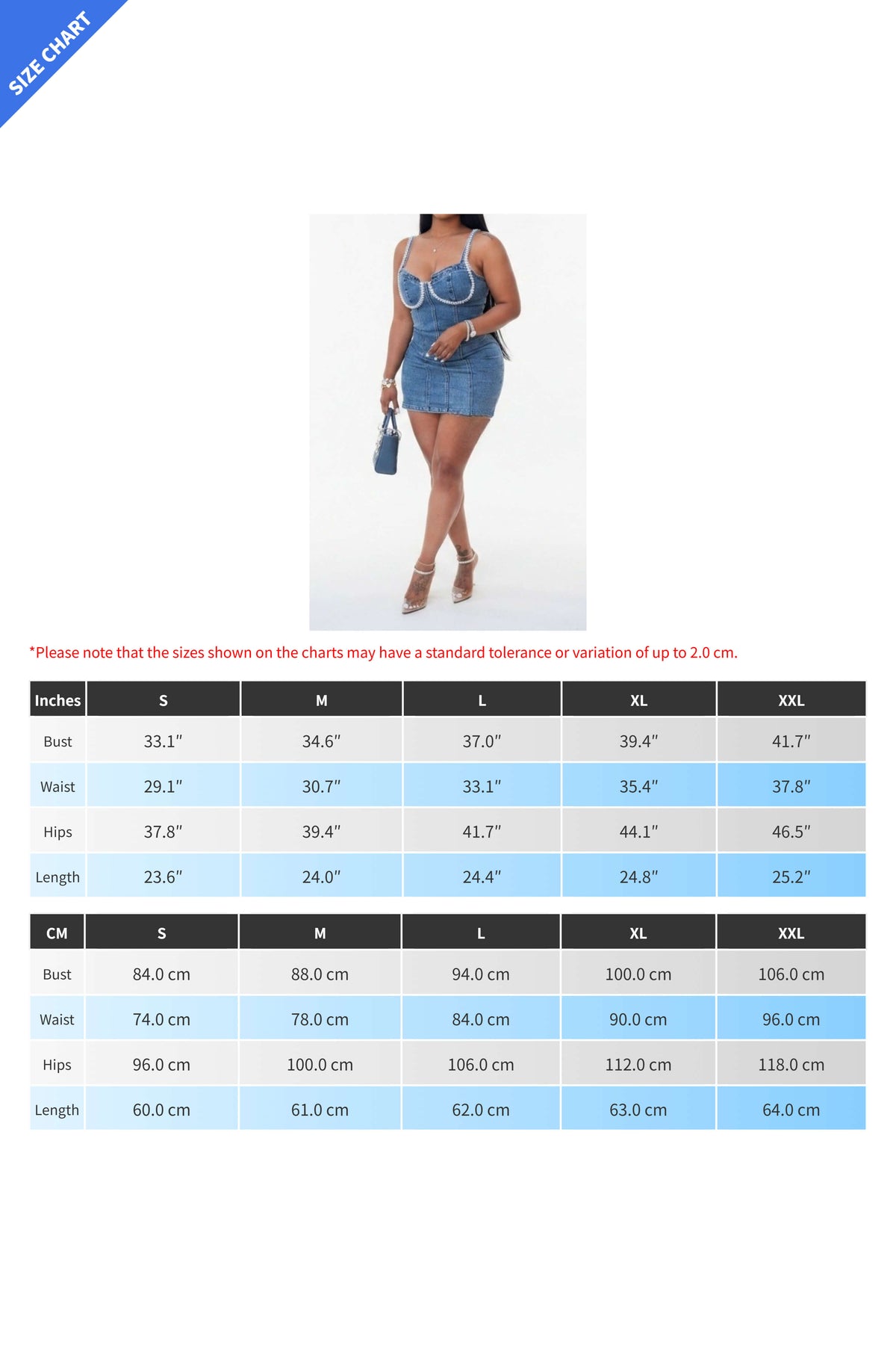 Rhinestone Trim Denim Bustier Mini Dress