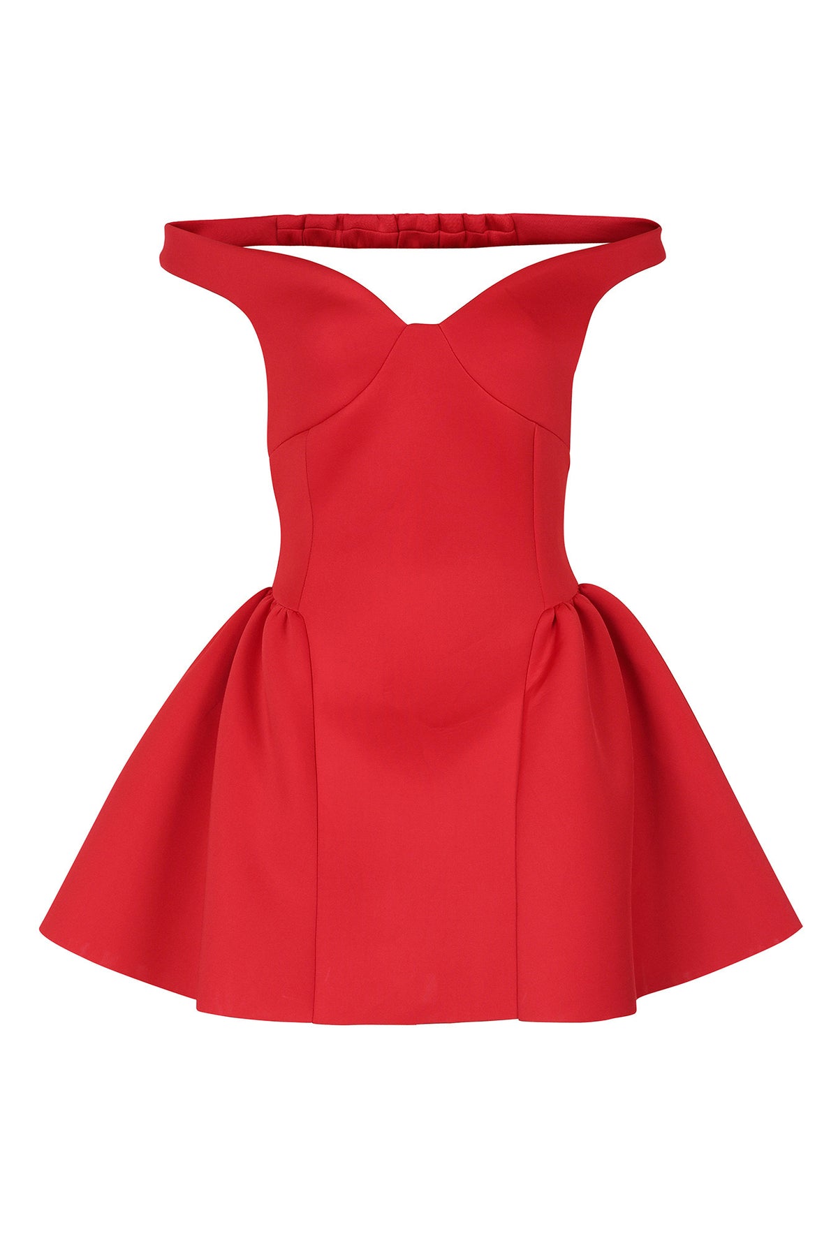Off Shoulder V Neck Mini Dress