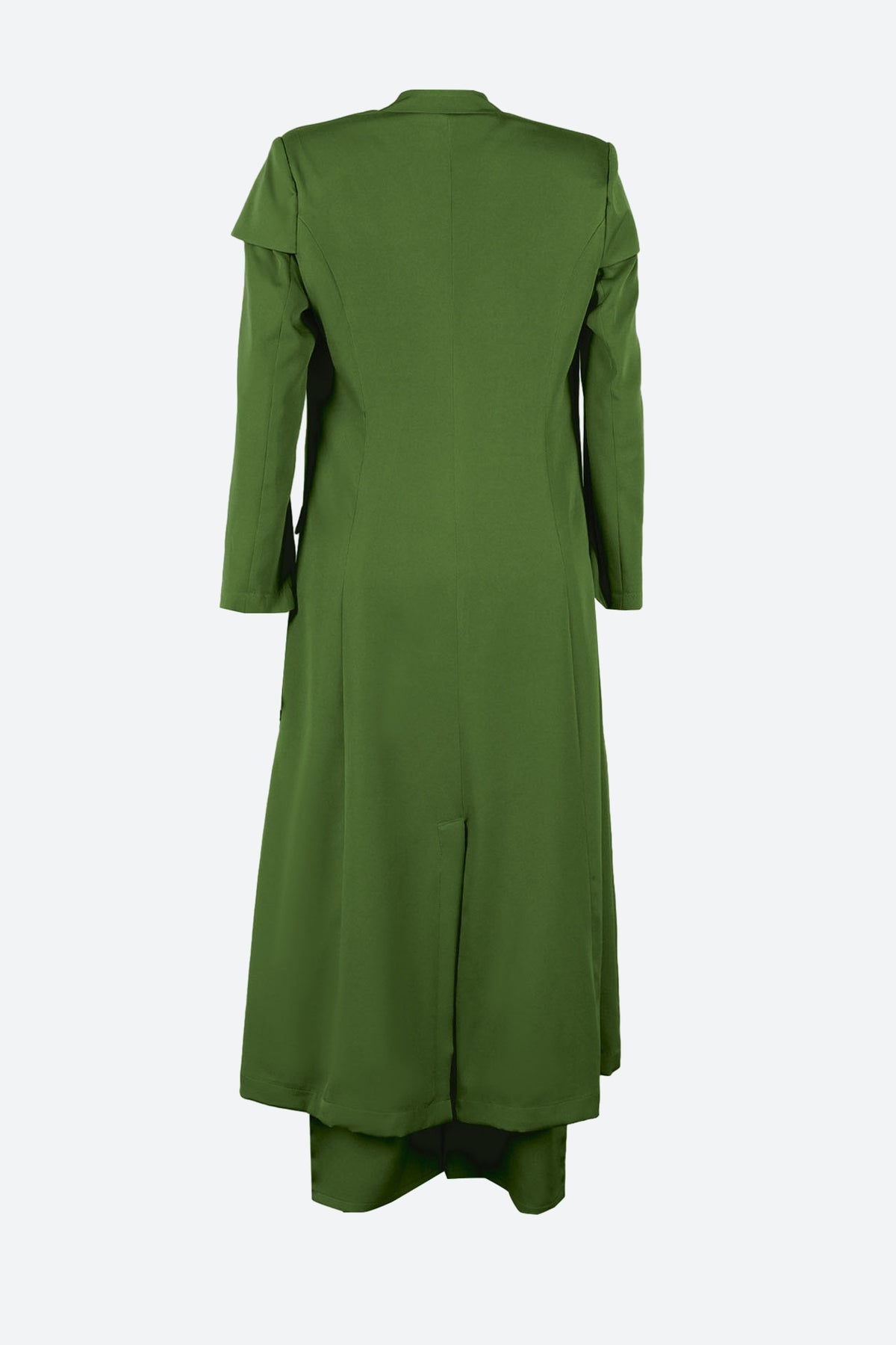 Solid Color Notch Lapel Long Suit Two-Piece Set