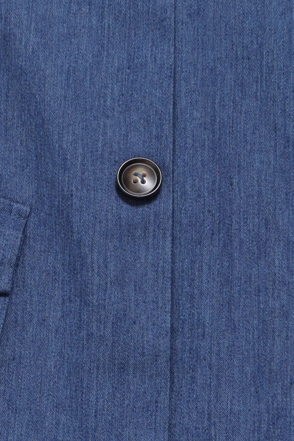 Elegant Denim Patchwork Pocket A-Line Dress