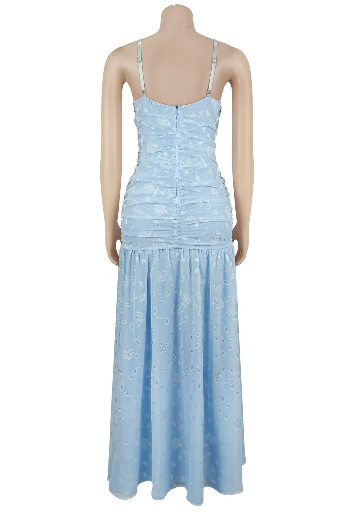 Floral Ruched Cami Vacation Maxi Dress