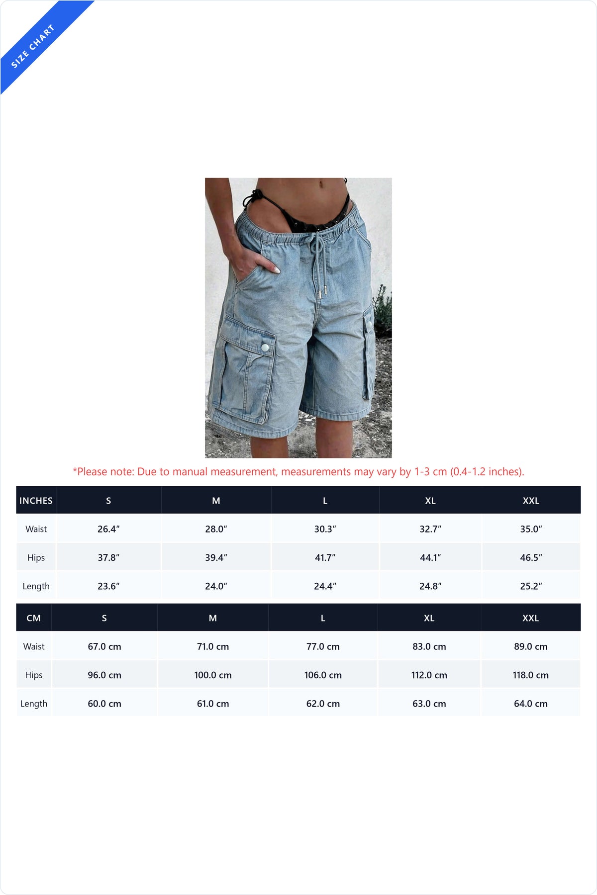 Baggy Drawstring Cargo Shorts