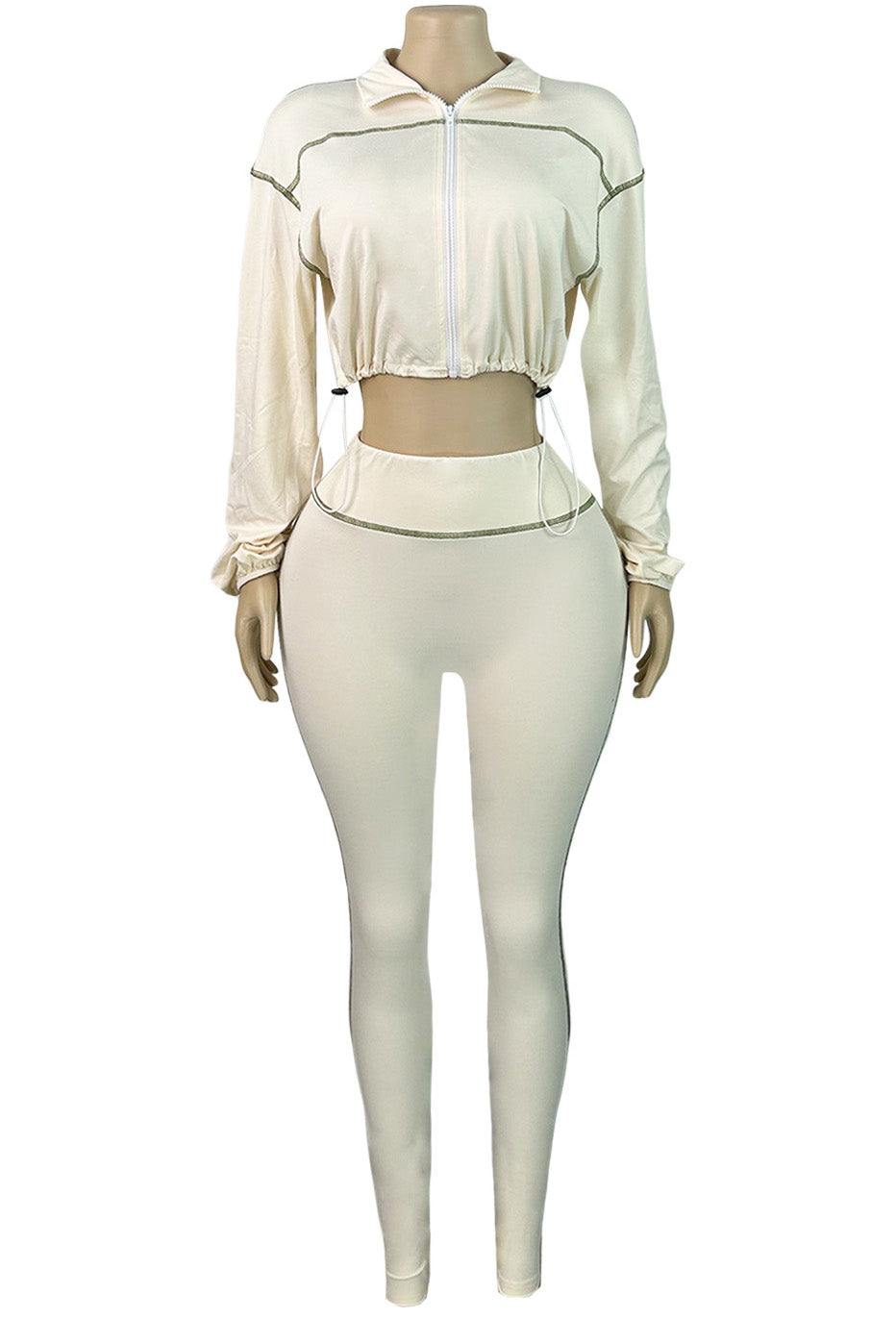 Elastic Waist Slim Fit 2-Piece Set