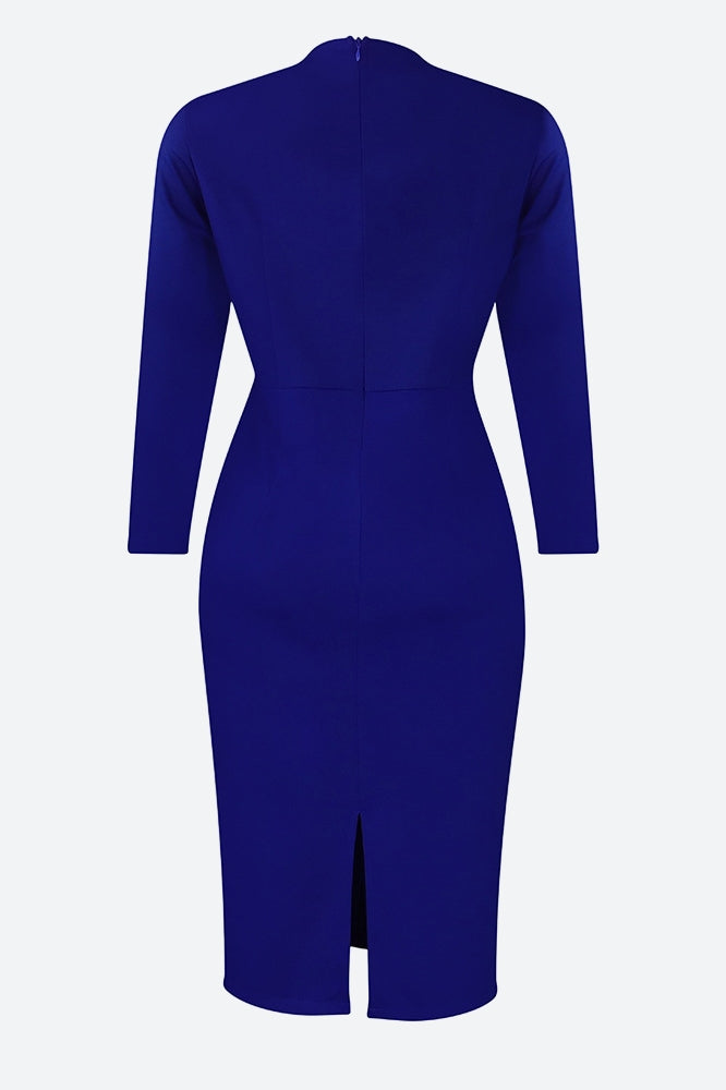 Print Hip Wrap Dress