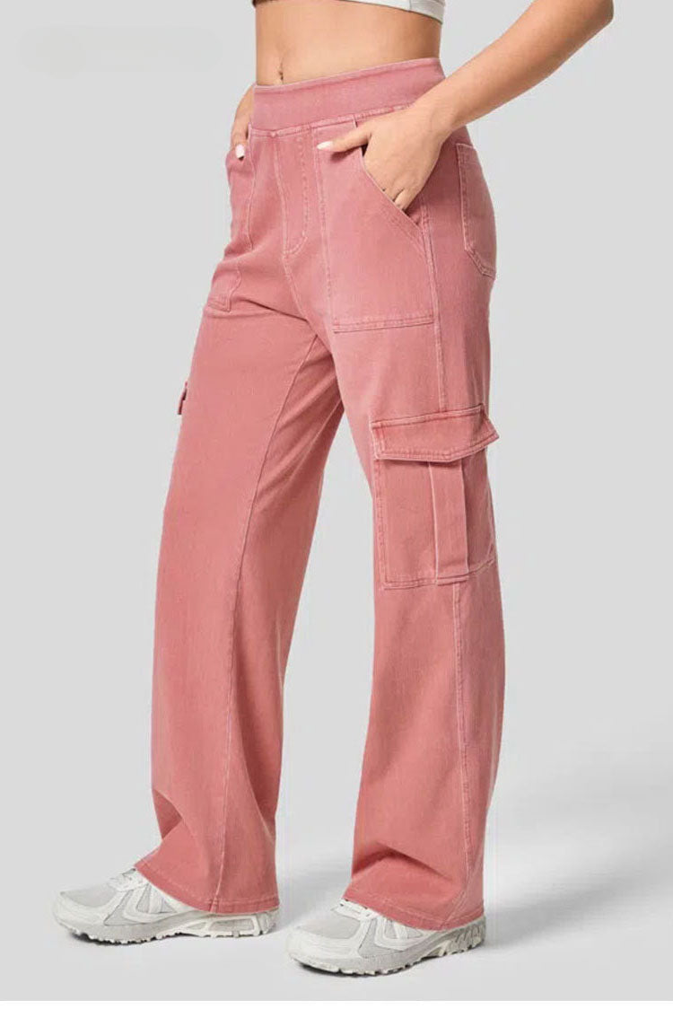 High Rise Wide Leg Cargo Jeans