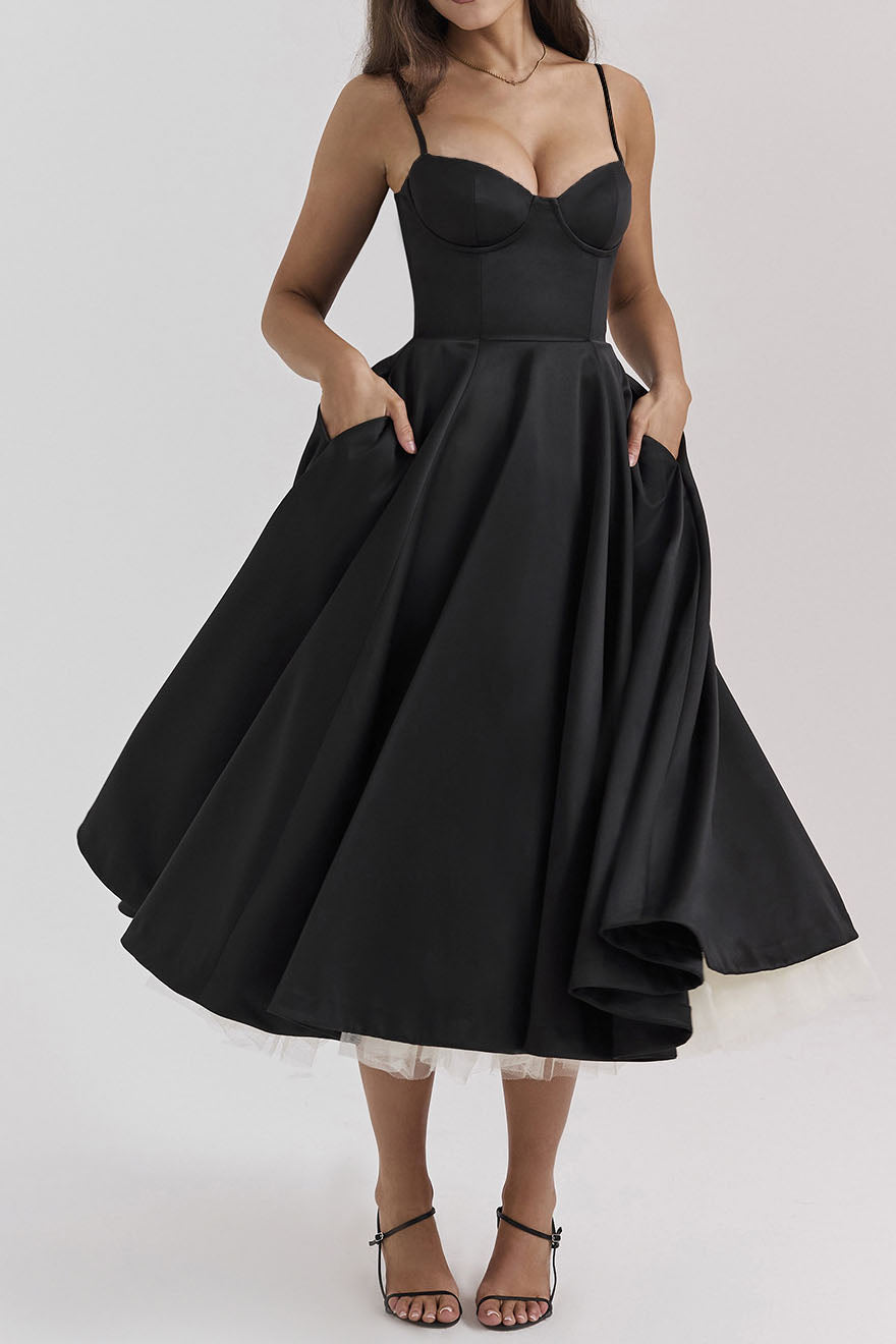 Luxury Spaghetti Strap Princess Dress