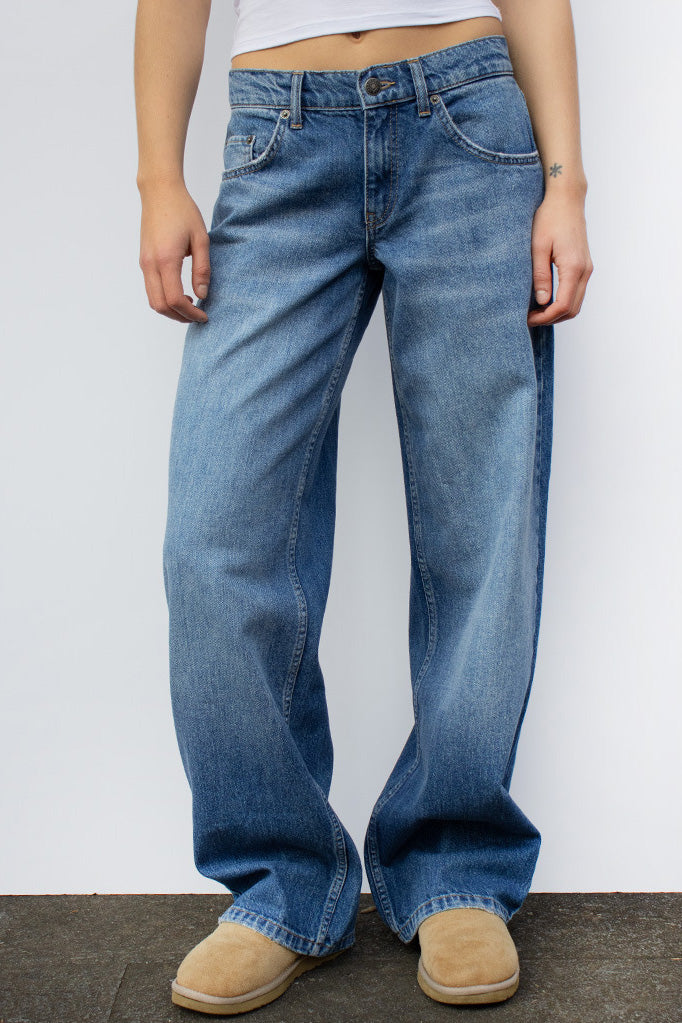 Vintage High Waist Loose Straight Wide Jeans