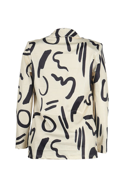 Fitted Long Sleeve Blazer Coat