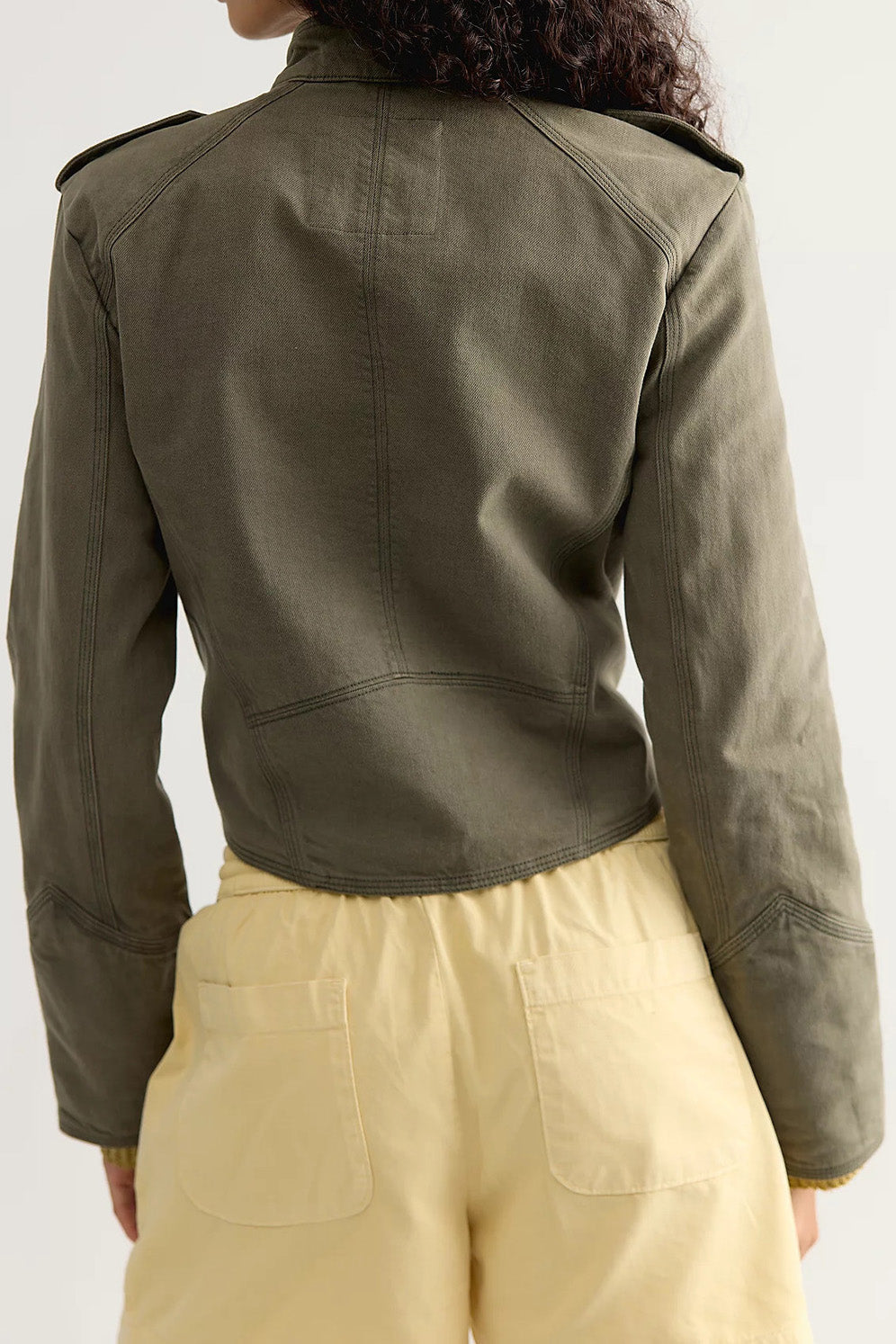 Cropped Vintage Military Band Jacket