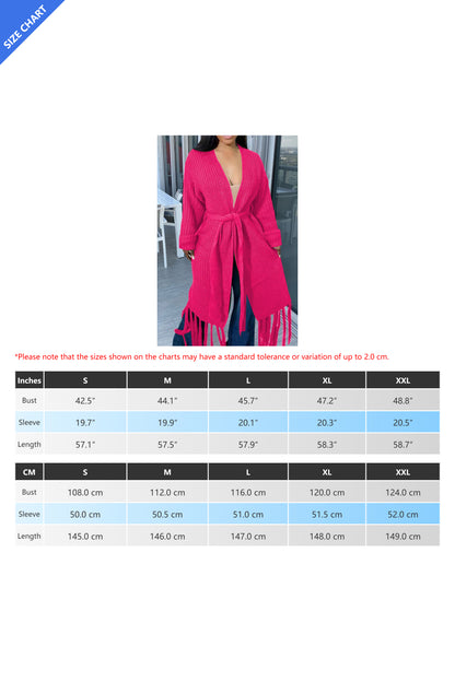Long Knit Chunky Cardigan