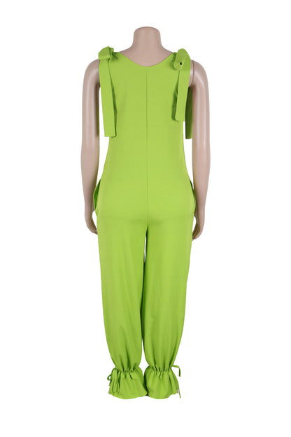Bandage Casual Style Loose Jumpsuit