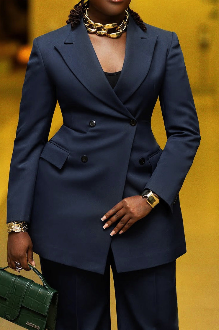 Blazer Lapel Collar & Pants Set