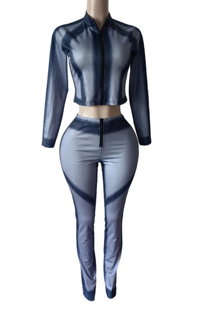 Airbrushed Jacket and Pants Set