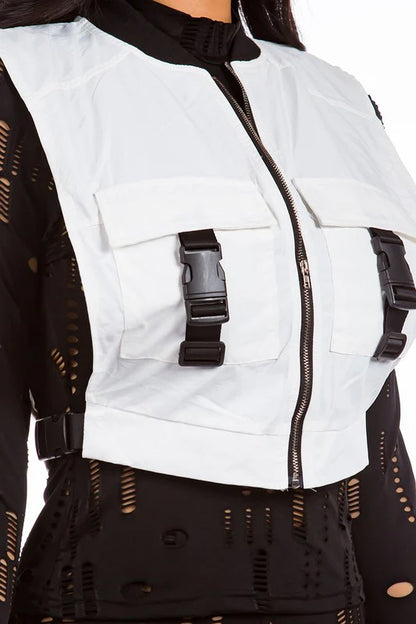 Cargo Zipper Vest Top