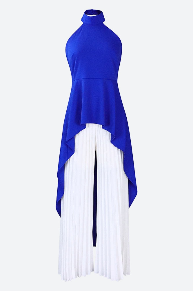 Halter Tunic Top & Pleated Pants Set