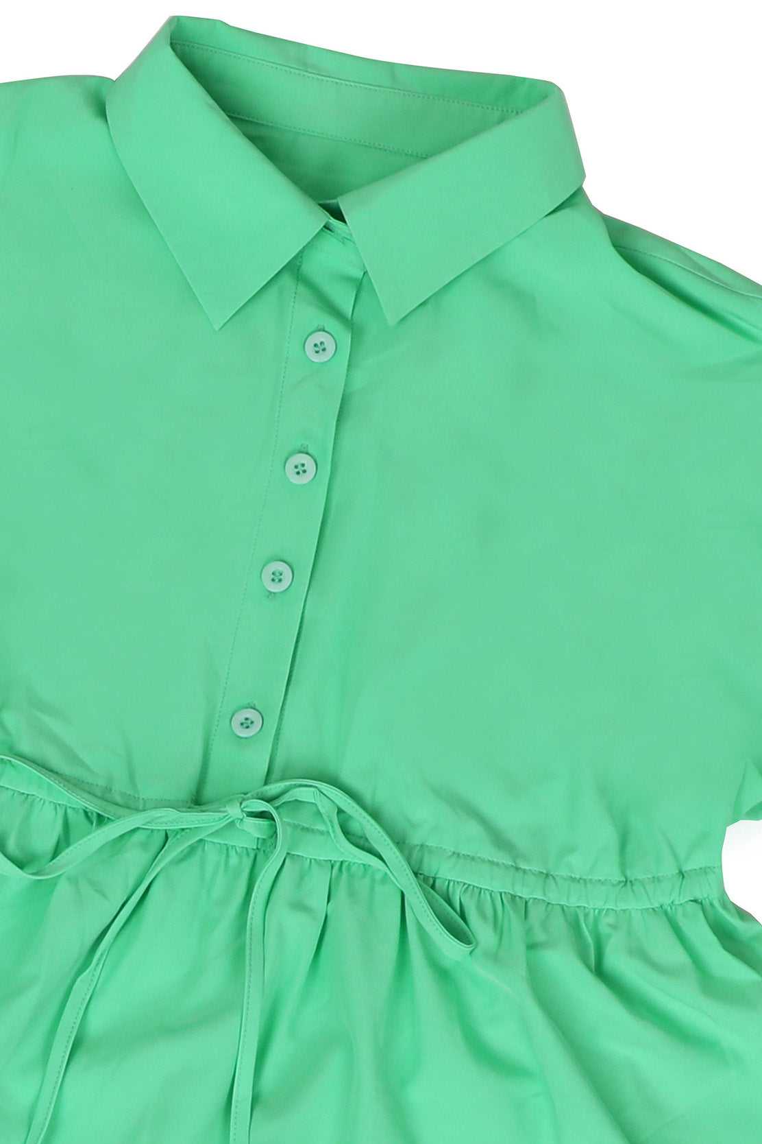 Tiered Button-Down Babydoll Mini Dress