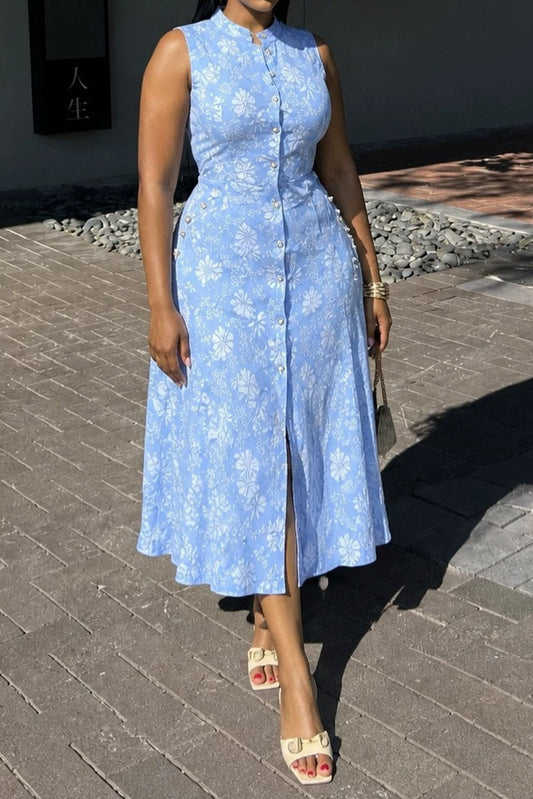 Floral Jacquard Midi Dress
