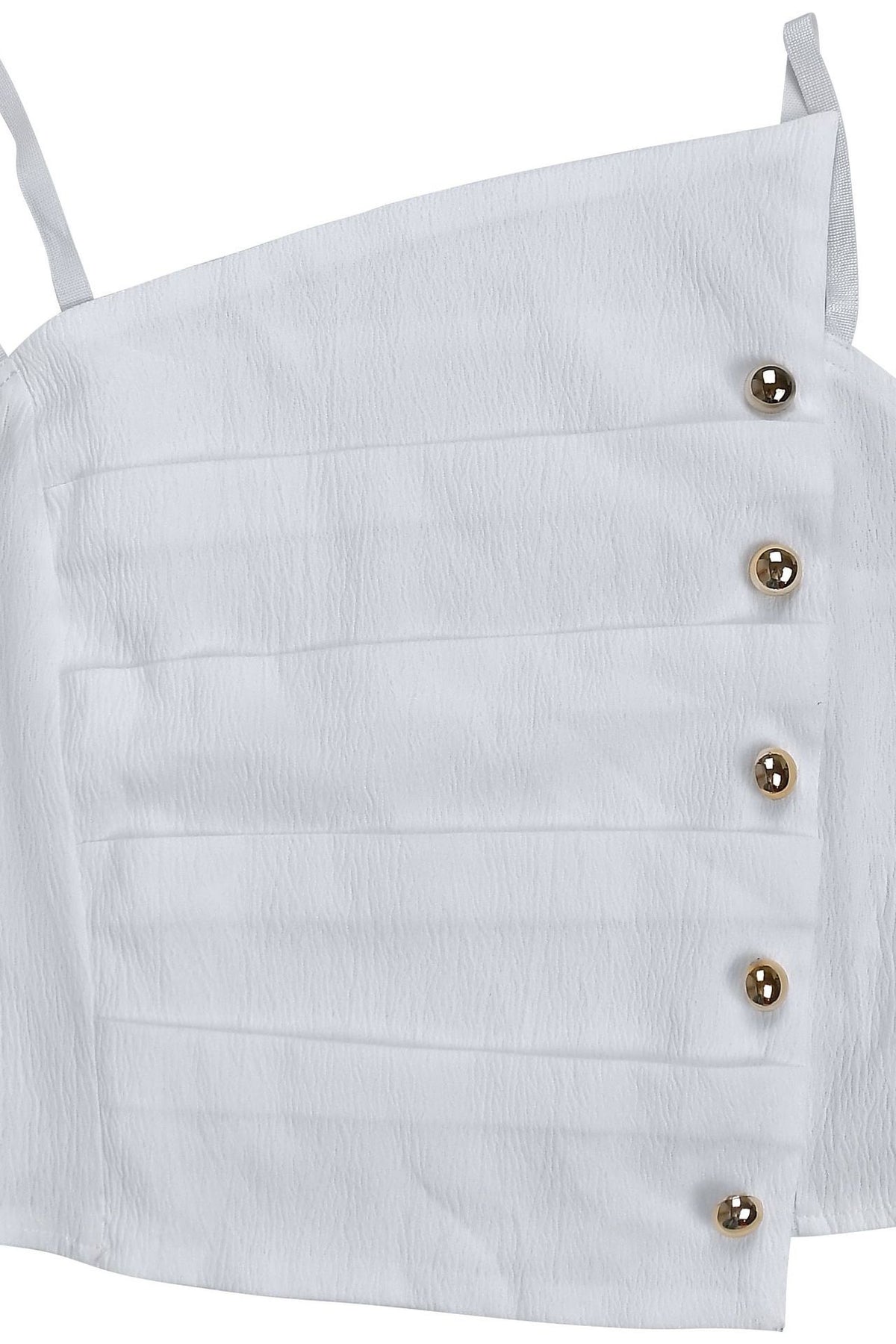 Asymmetrical Button Cami Pant Set
