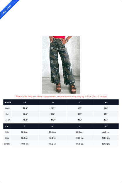 Baggy Wide Leg Camo Pants