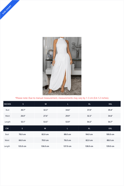Drop Waist Slit Maxi Dress