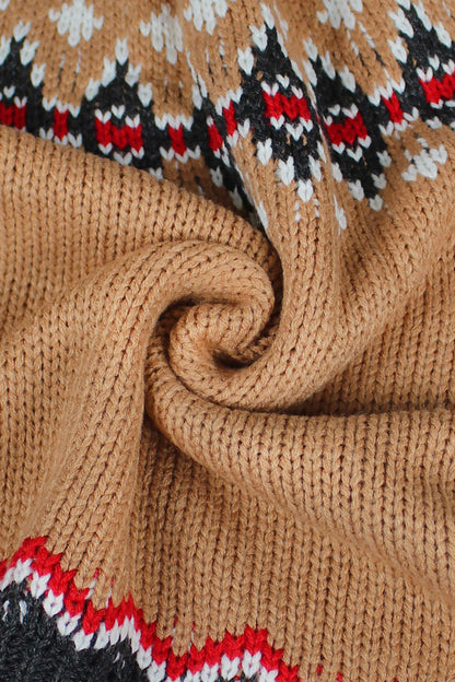 Turtleneck Cropped Knit Sweater