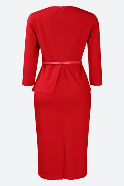 3/4 Sleeve Bodycon Work Dress