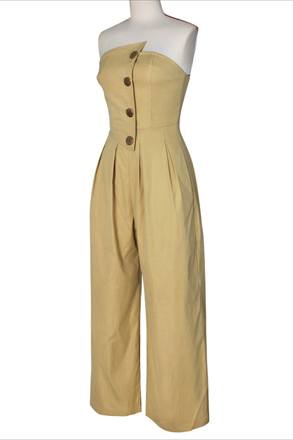 Strapless Wide-Leg Jumpsuit