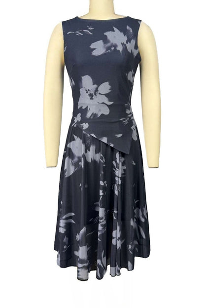 Abstract Print Asymmetric Top & Skirt Set