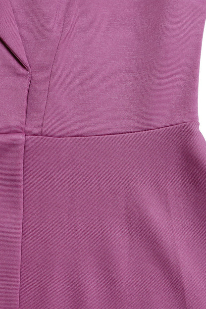Three-Quarter Sleeve Ruched Waist Dress