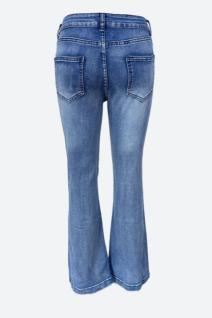 Vintage Denim Flare Leg Jeans