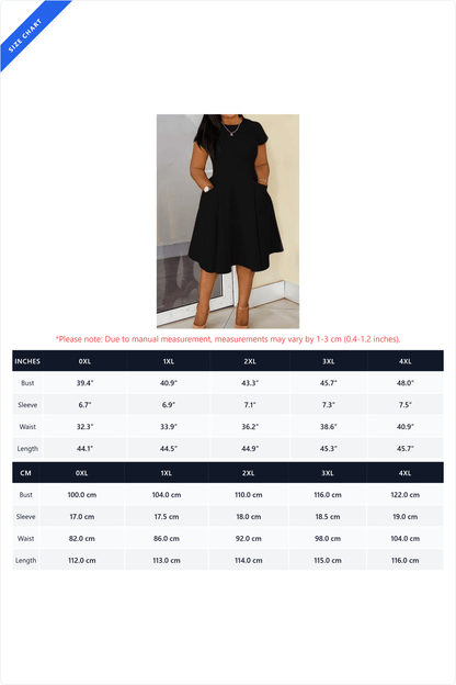 Plus Size Pocket Fit & Flare Dress
