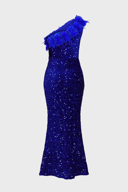 Sequin Feather Dress