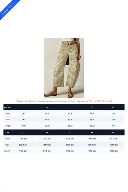 Vintage Floral Relaxed Barrel Leg Jeans