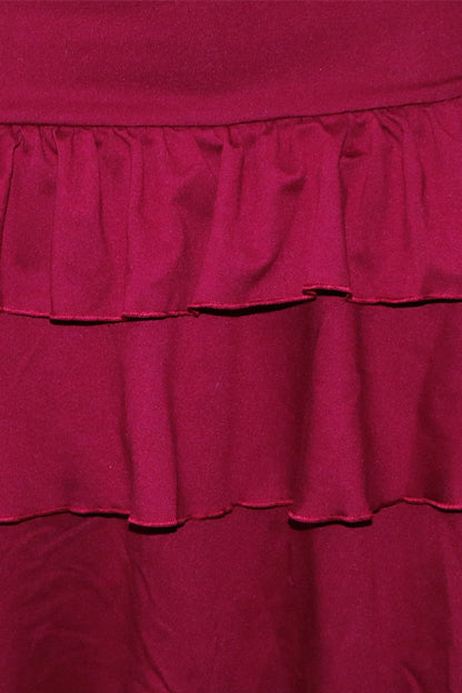 Ruched Tiered Ruffle Mini Dress