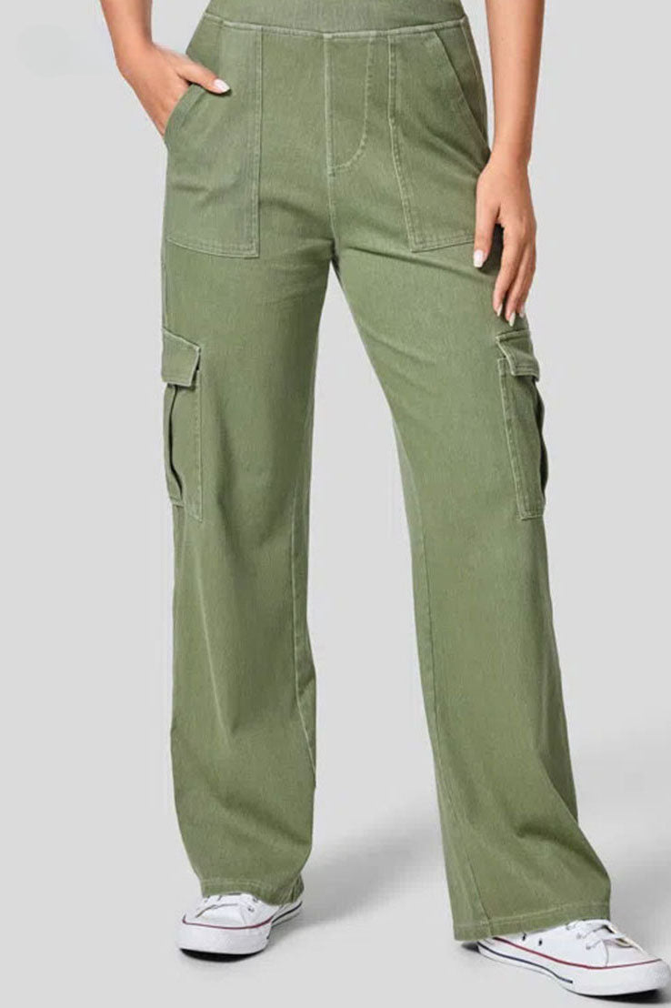High Rise Wide Leg Cargo Jeans