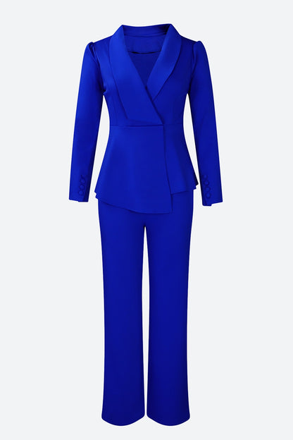Lapel Blazer & Pants Set