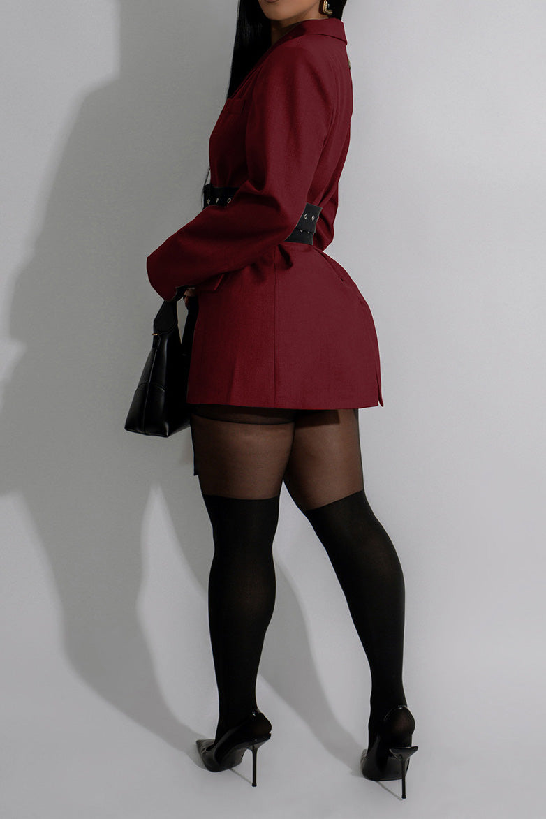 Double Side Belted Blazer