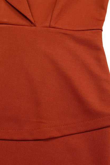 3/4 Sleeve Belted Sheath Work Dress