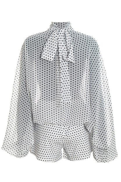Polka Dot Sheer 2-Piece Shorts Set