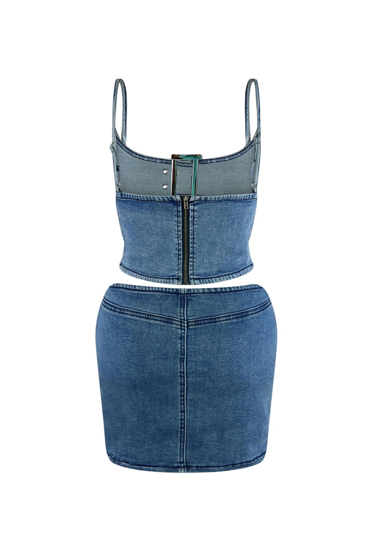 Denim Skirt Set