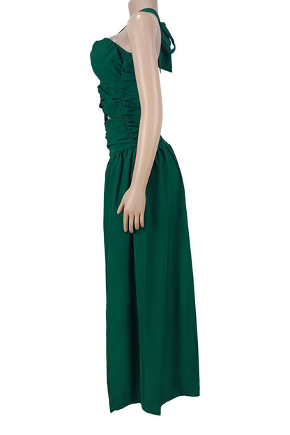 Cutout Halter Maxi Dress with Front Slit