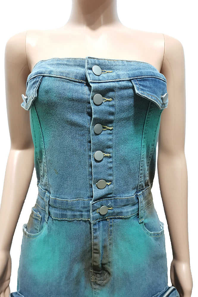 Denim Cargo Dress