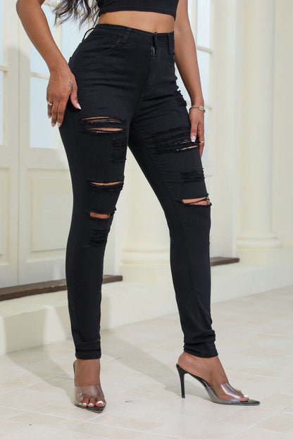 Ripped Frayed Skinny Jeans